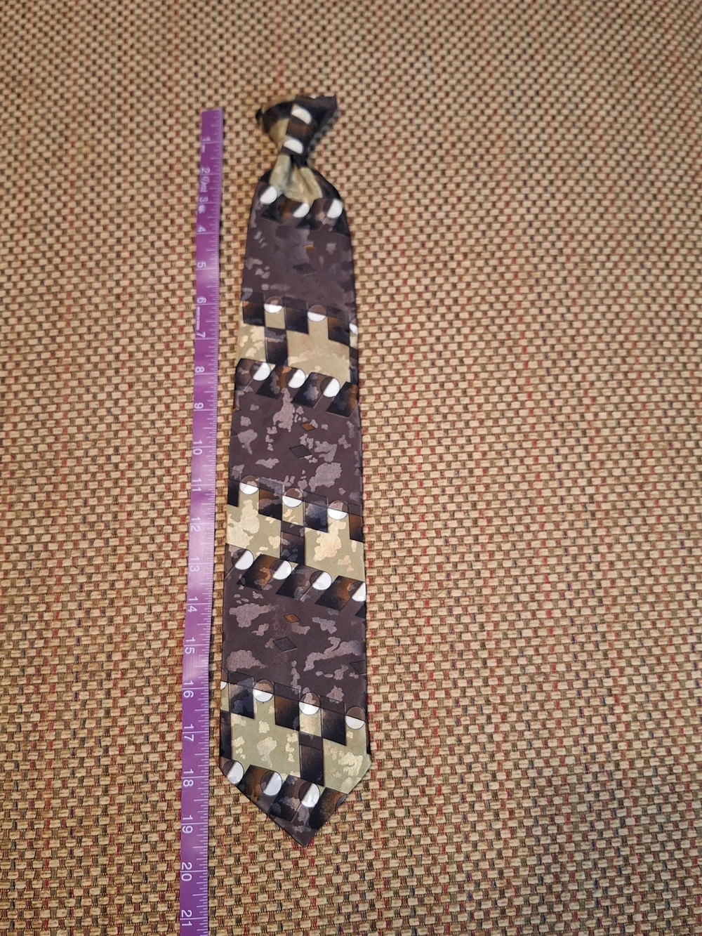 Trio Of 100% Microfiber Men's Patterned Clip On Ties - Made In USA